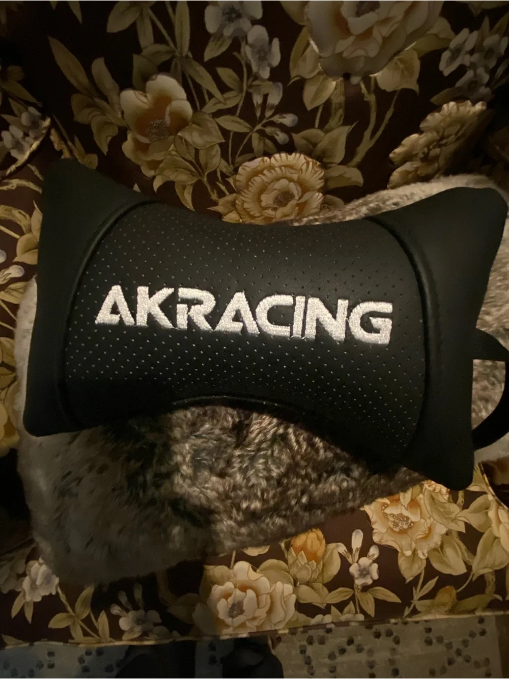 AK Racing Black Gaming Pillow NWOT